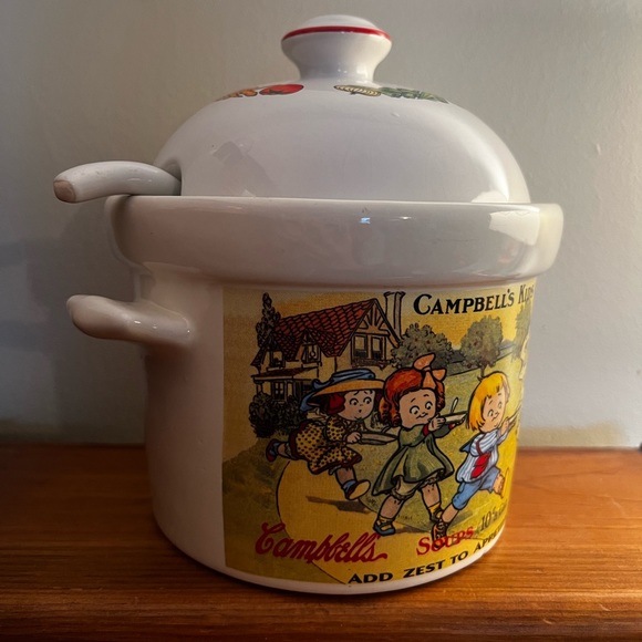 1996 campbell’s soup tureen with ladle - Picture 3 of 9